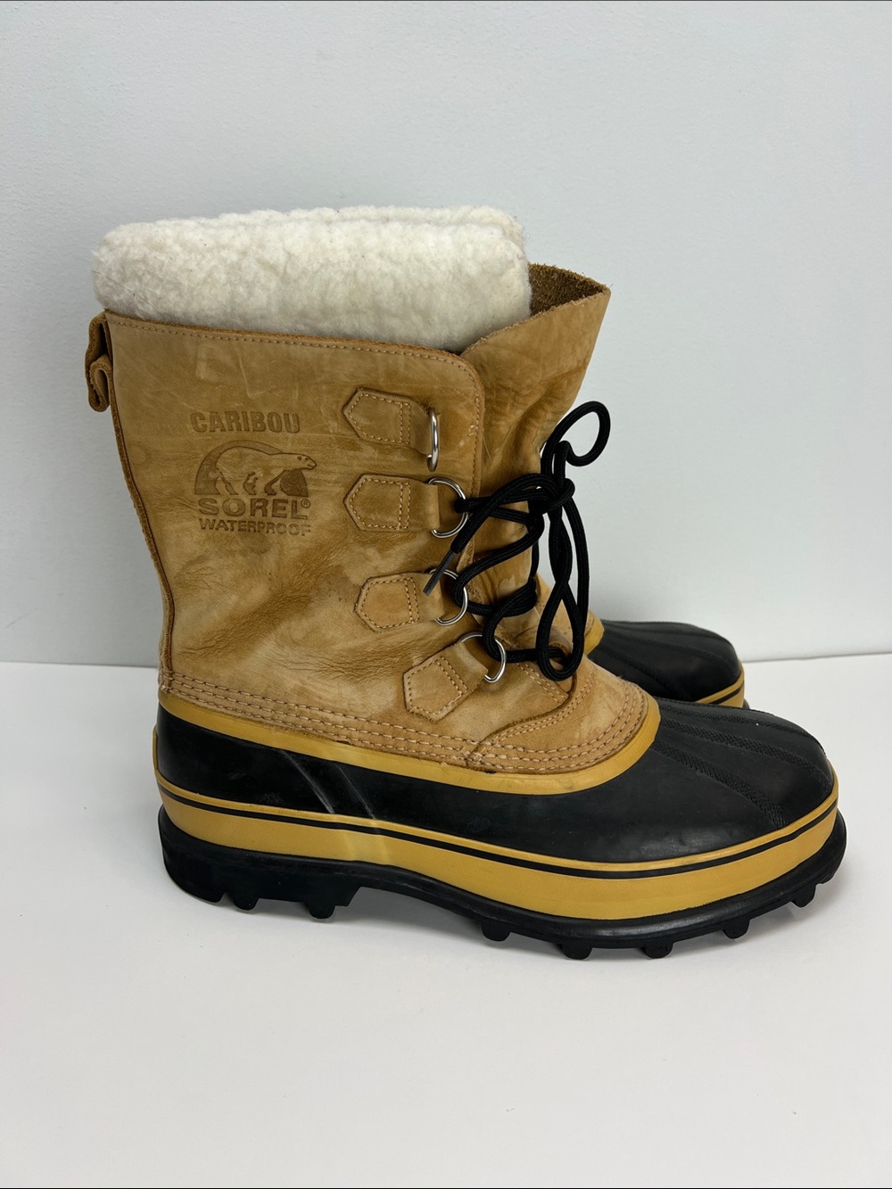 Sorel Caribou Winter Boots Mens 10 Waterproof Warm Insulated Snow Leather